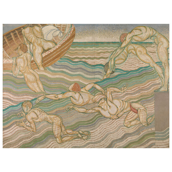 Duncan Grant Bathing mural wallpaper